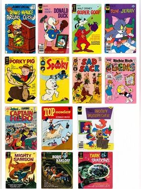 Vintage Comic Book Lot Disney Harvey Gold Key 1960s 70s Donald Duck Richie Rich